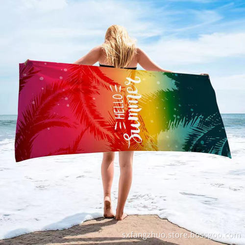 Neues Design Großhandel benutzerdefiniertem Mikrofasel -Strandtuch
